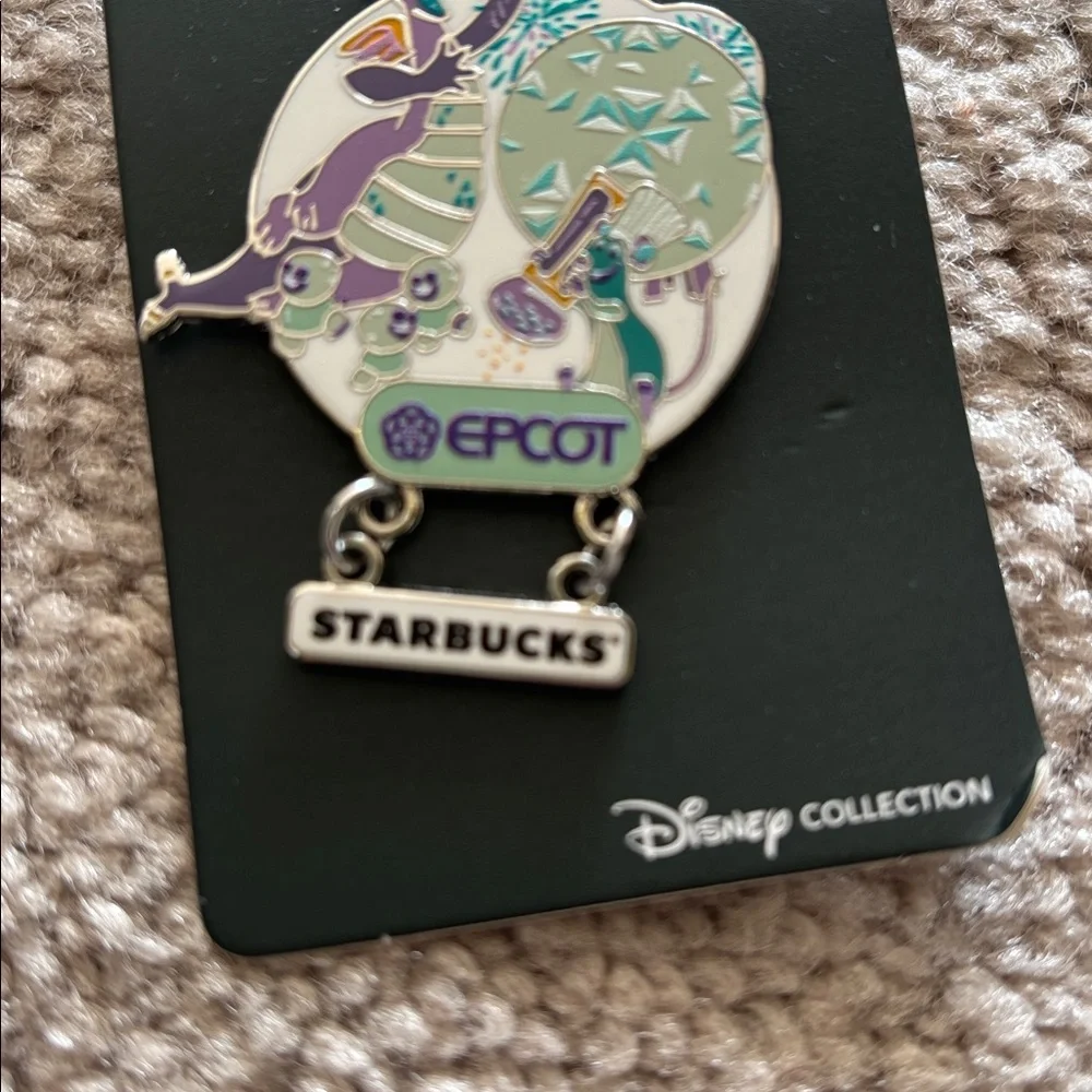 Starbucks Discovery Series EPCOT Pin with Purple and Teal Design - Picture 3 of 4